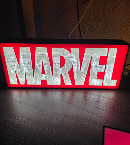 Marvel lithograph lightbox